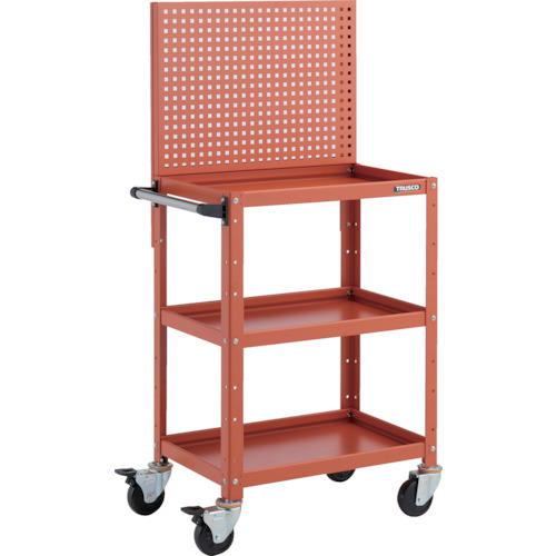 トラスコ TRUSCO ツールワゴン バーディワゴン 上部パンチングパネル付 600X400X1330 オレンジ BDW-P963-OROR 326-8657 (商品コード：173759)