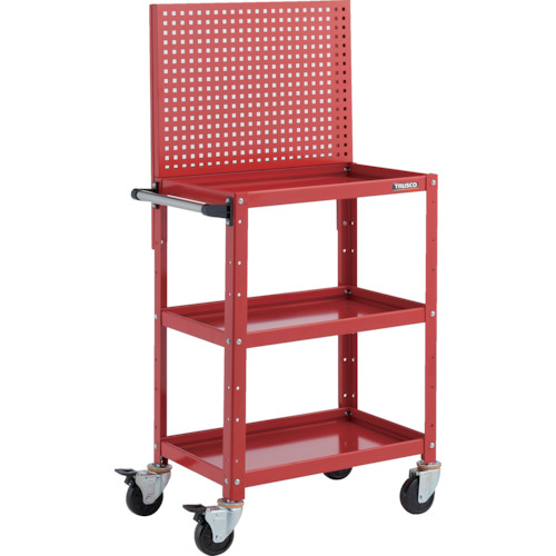 トラスコ TRUSCO ツールワゴン バーディワゴン 上部パンチングパネル付 600X400X1330 レッド BDW-P963-RR 326-8653 (商品コード：173761)