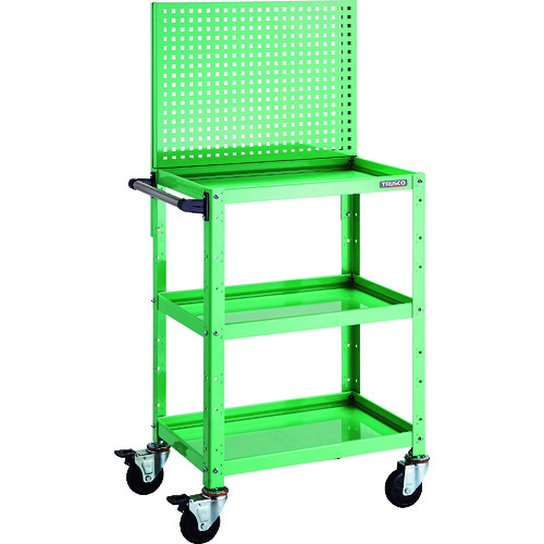 トラスコ TRUSCO ツールワゴン バーディーワゴン 上部パンチングパネル 600X400X1330 ヤンググリーン BDW-P963-YG 125-6648 (商品コード：173776)