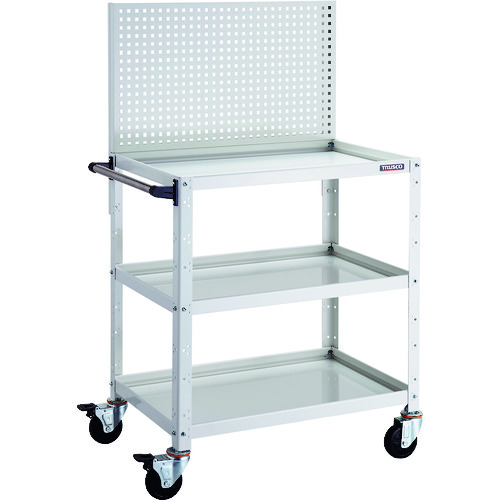 トラスコ TRUSCO ツールワゴン バーディーワゴン 上部パンチングパネル 750×500×1330 ホワイト BDW-P973-W 125-6649 (商品コード：173779)