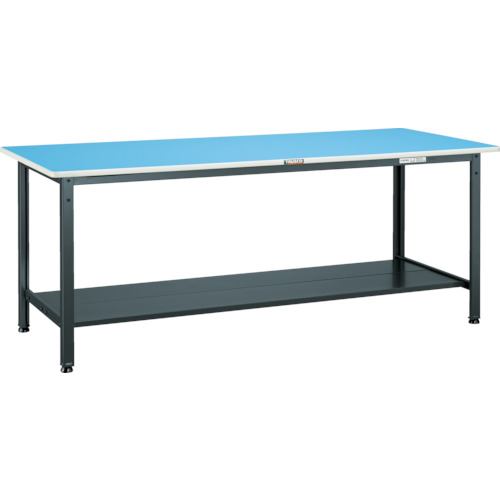 トラスコ TRUSCO 軽荷重作業台（250kg）BE型 1500X750XH740 下棚2枚付 ダークグレー色 BE-1575LT2 454-3769