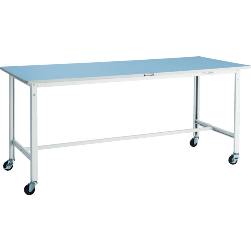 トラスコ TRUSCO 軽荷重作業台（125kg）BE型 1200X600XH806 φ75キャスター付 ホワイト色 BER-1260C75W 856-3749