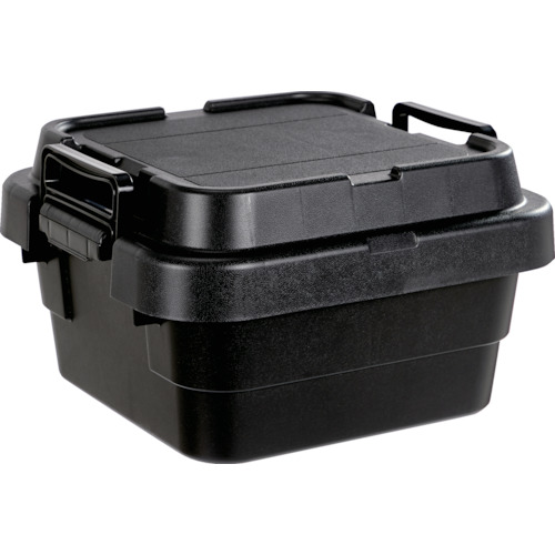 トラスコ TRUSCO トランクカーゴ フラット天板仕様 浅型 20L 黒 BLKCFL-30 369-5133 (商品コード：173906)
