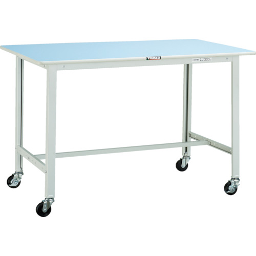 トラスコ TRUSCO 軽荷重作業台（90kg）BO型 1200X600XH806 φ75キャスター付 ホワイト色 BO-1260C75 454-4111