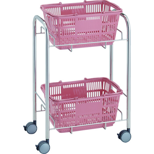 トラスコ TRUSCO ステンレスワゴン SUS304バスケットカート W580XD350XH850 カゴ2個付 BPC-2 207-2327 (商品コード：173987)