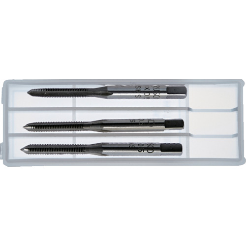 トラスコ TRUSCO ハンドタップ 左ねじ用   M3×0.5 セット （SKS） LT-HT3X0.5-S 401-8905