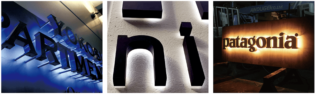 バックライト式の看板