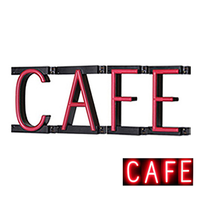 ABCブライト ネオン管風LEDサイン セット品「CAFE」 (商品コード：035170)