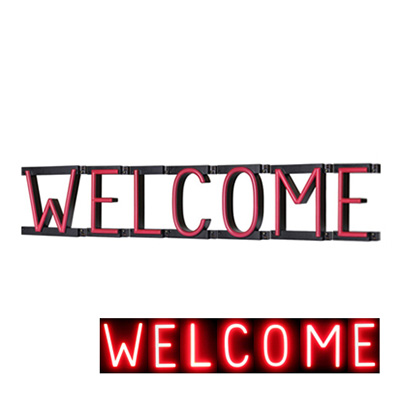 ABCブライト ネオン管風LEDサイン セット品「WELCOME」 (商品コード：035173)