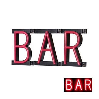ABCブライト ネオン管風LEDサイン セット品「BAR」 (商品コード：035175)