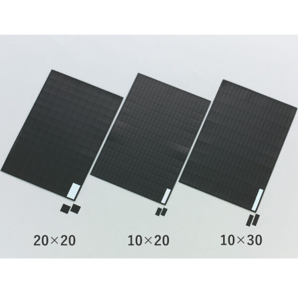 マグタックピース  磁石色  のり付き   1.6mm厚×10mm×30mm 200個