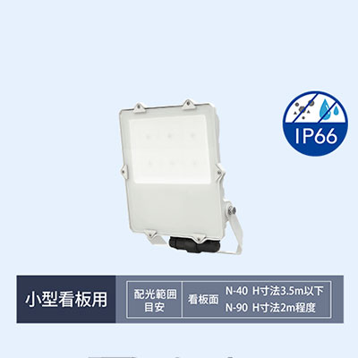 オプティプラス REALFLOOD 看板 サイン用投光器 OPH-FL40W・N-90 (商品コード：236244)